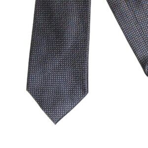Michael Kors Silk Tie Men’s 60” Charcoal Gray Jacquard Corpcore Preppy Classic